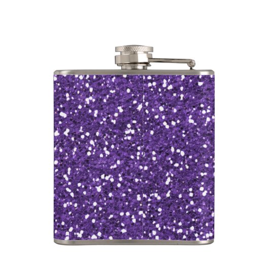 Stijlvol Paars glitter Heupfles (Achterkant)