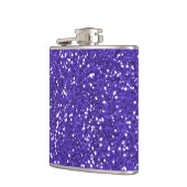 Stijlvol Paars glitter Heupfles (Links)