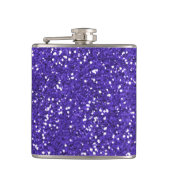 Stijlvol Paars glitter Heupfles (Voorkant)