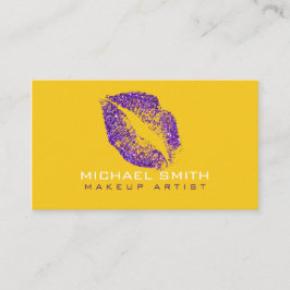 Stijlvol Paars glitter lips Makeup kunstenaar #17 Visitekaartje