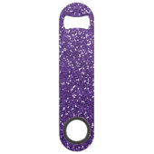 Stijlvol Paars glitter Speed Flessenopener (Achterkant)