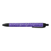Stijlvol Paars glitter Zwarte Inkt Pen (Bodem)