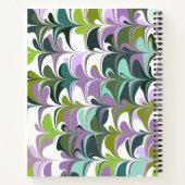 Stijlvol Paars Groen Abstract Kunstwerk Notitieboek (Achterkant)