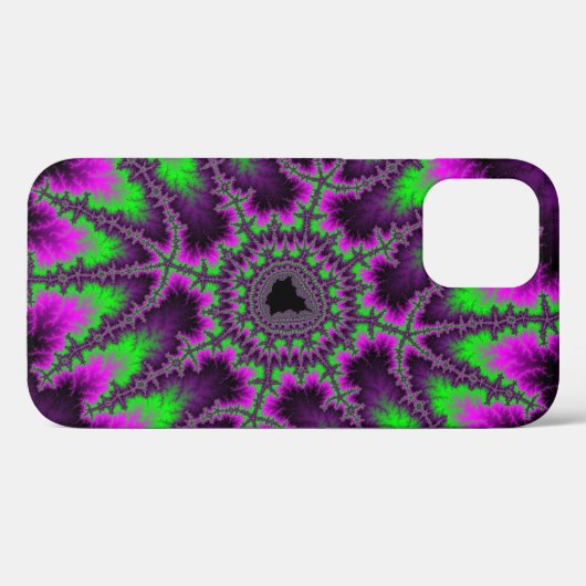 Stijlvol Paars, groen en roze fractaal Case-Mate iPhone Case (Achterkant (horizontaal))