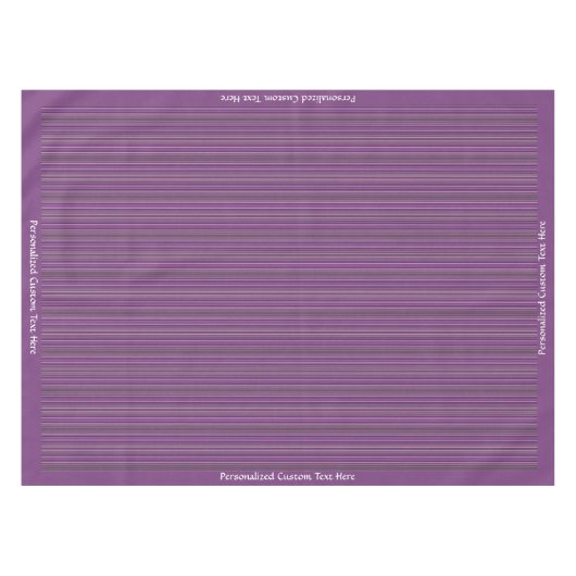 Stijlvol Paars lavendel Stripe Patroon Tafelkleed (Voorkant (Horizontaal))