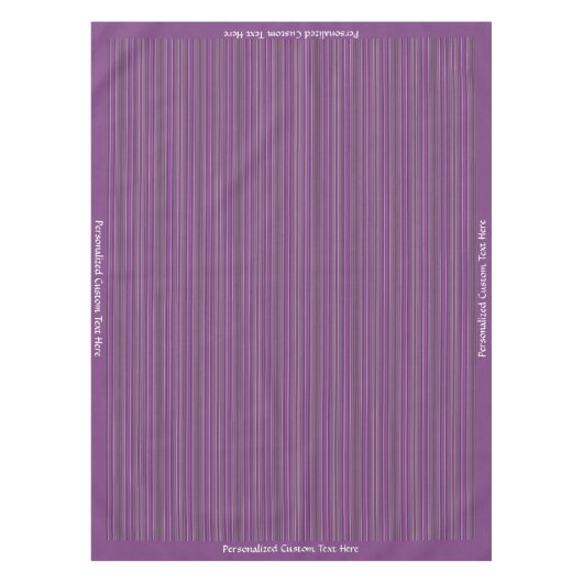 Stijlvol Paars lavendel Stripe Patroon Tafelkleed (Voorkant)