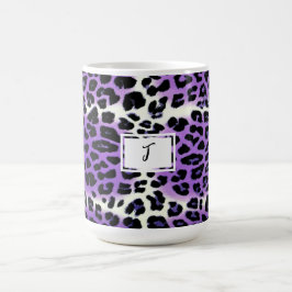 Stijlvol Paars leopard Animal Print op maat Koffiemok