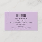 Stijlvol Paars Lila, eenvoudig en professioneel Visitekaartje (Achterkant)