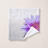 Stijlvol Paars Lotus Flower Landscape, Zen Bad Handdoek (Wasdoekje)