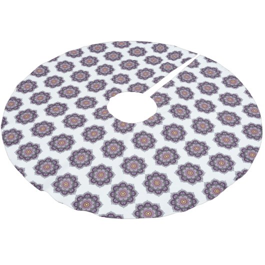 Stijlvol Paars Mandala Kerstboom Rok (Gekanteld)