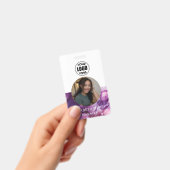 Stijlvol paars marmeren personeels ID-badge Badge (Handheld)
