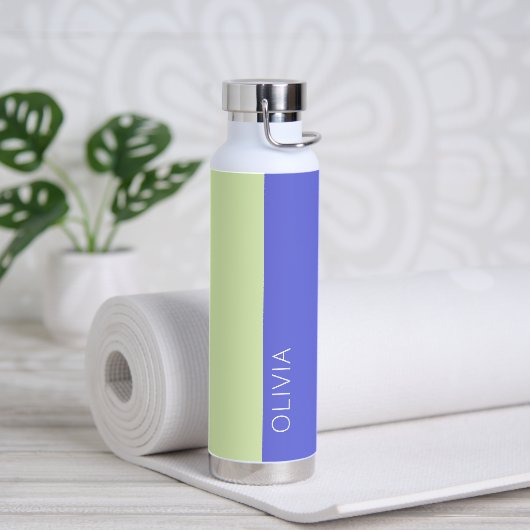 Stijlvol Paars minimalistisch laagblauw Waterfles (Yoga)