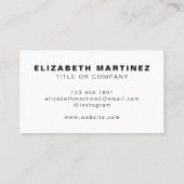 Stijlvol Paars Modern Front and Back Personalized Visitekaartje (Achterkant)