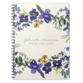 Stijlvol Paars Orchid Floral Wreatalized Notitieboek (Voorkant)