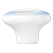 Stijlvol Paars Roze Blauwe Waterverf Monogram Keramische Knop (Zijkant)