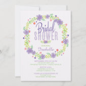 Stijlvol Paars Roze Floral Wreated Vrijgezellenfee Kaart (Voorkant)