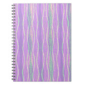  Stijlvol Paars Stripe Notitieboek (Voorkant)