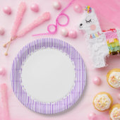 Stijlvol-Paars-wit-dagelijks-multiformaat Papieren Bordje (Feest)