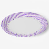 Stijlvol-Paars-wit-dagelijks-multiformaat Papieren Bordje (Gekanteld)