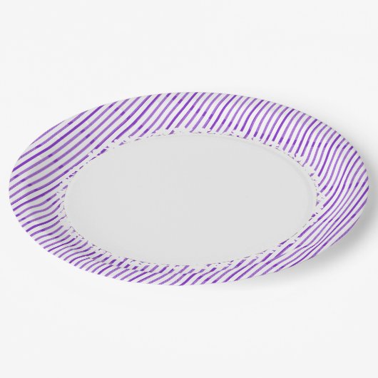 Stijlvol-Paars-wit-dagelijks-multiformaat Papieren Bordje (Gekanteld)