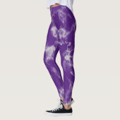 Stijlvol Paars witte marmerpatronen klinken meisje Leggings (Links)