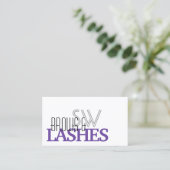 Stijlvol Paars zwart, eenvoudig met monogram Visitekaartje (Staand voorkant)