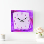 Stijlvol Paarse chiffon Vierkante Klok (Huis)