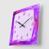 Stijlvol Paarse chiffon Vierkante Klok (Hoek)