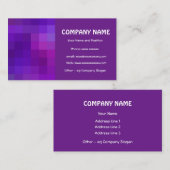 Stijlvol Paarse en donkerblauwe Visitekaartje (Voorkant / Achterkant)