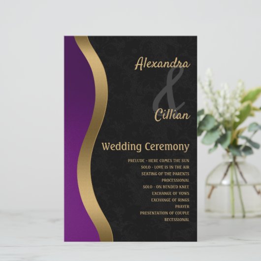 Stijlvol Paarse en gouden (Staand voorkant)