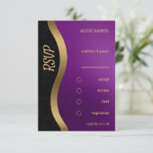 Stijlvol Paarse en gouden Kaart (Staand voorkant)