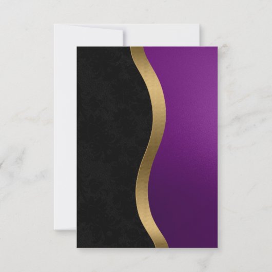 Stijlvol Paarse en gouden Kaart (Achterkant)