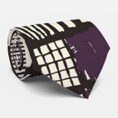 Stijlvol Paarse en zwarte boho-patroon Stropdas (Opgerold)