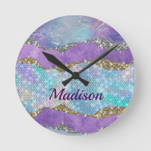 Stijlvol Paarse kalkturkooi monogram