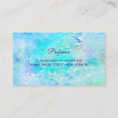 Stijlvol Paarse kalkturkooi monogram Visitekaartje (Achterkant)