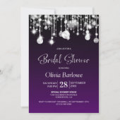 Stijlvol Paarse Vrijgezellenfeest Kaart (Voorkant)