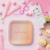 Stijlvol paasroze en piekplein papieren bordje (Feest)