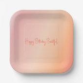 Stijlvol paasroze en piekplein papieren bordje (Voorkant)