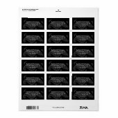 Stijlvol Paisley/Bandana Patroon Adreslabel Etiket (Full Sheet)
