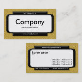 Stijlvol paneel - Amberkleurige reliëftekst Visitekaartje (Voorkant / Achterkant)
