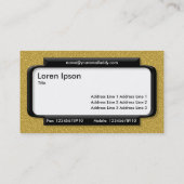 Stijlvol paneel - Amberkleurige reliëftekst Visitekaartje (Achterkant)