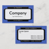 Stijlvol paneel - Blauw reliëftextuur Visitekaartje (Voorkant / Achterkant)