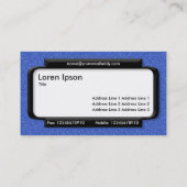 Stijlvol paneel - Blauw reliëftextuur Visitekaartje (Achterkant)