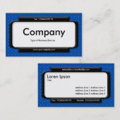 Stijlvol paneel - Blauw textiel Visitekaartje (Voorkant / Achterkant)