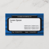 Stijlvol paneel - Blauwe textuur in geborsteld Visitekaartje (Achterkant)