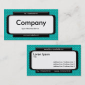 Stijlvol paneel - Cyaan Fabric-structuur Visitekaartje (Voorkant / Achterkant)