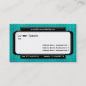 Stijlvol paneel - Cyaan Fabric-structuur Visitekaartje (Achterkant)