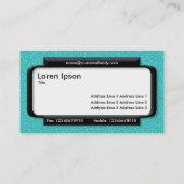 Stijlvol paneel - Cyaan in reliëf Visitekaartje (Achterkant)