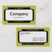 Stijlvol paneel - gele reliëfstructuur visitekaartje (Voorkant / Achterkant)