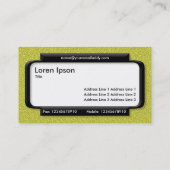 Stijlvol paneel - gele reliëfstructuur visitekaartje (Achterkant)